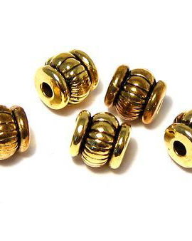 Distantier metalic, auriu antichizat, 5x5 mm
