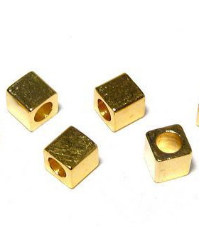 Distantier metalic, auriu, 3x3 mm