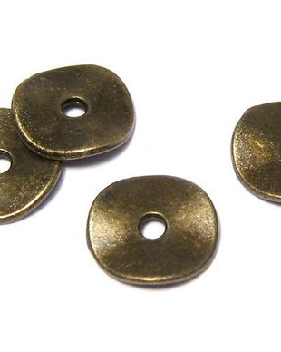 Distantier metalic, bronz, 10x1.5 mm