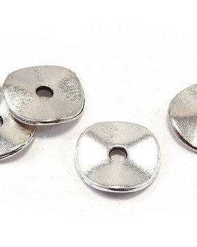 Distantier metalic, argintiu antichizat, 10x1.5 mm