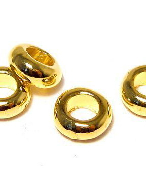 Distantier metalic, auriu, 7x3 mm