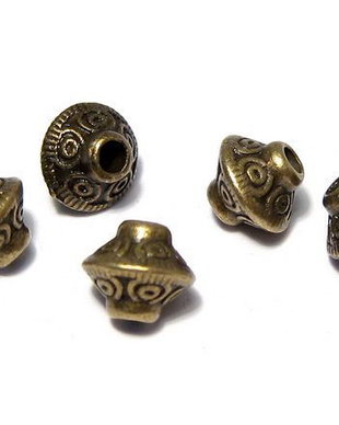 Distantier metalic, bronz, 6.5x7.5 mm
