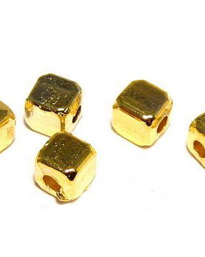 Distantier metalic, auriu, 4x4 mm