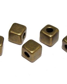Distantier metalic, bronz, 4x4 mm