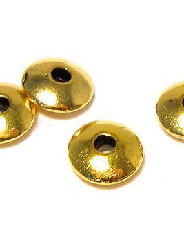 Distantier metalic, auriu antichizat, 6x2 mm