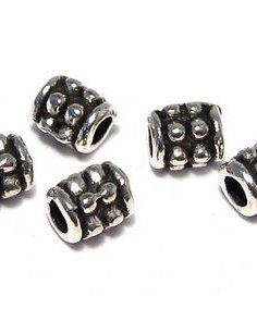 Distantier metalic, argintiu antichizat, 4x4 mm