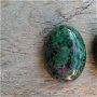 Cabochon ruby in zoisite, 20x15 mm (2 buc)