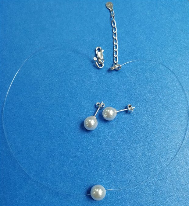 Set Perle din Argint 925 si Swarovski Pearls