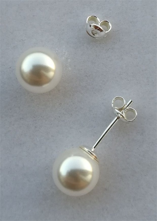 Cercei perle din Argint 925 si Swarovski Pearls