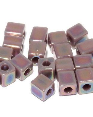 Margele Miyuki Square 4 mm, Opaque Mauve AB-0410R