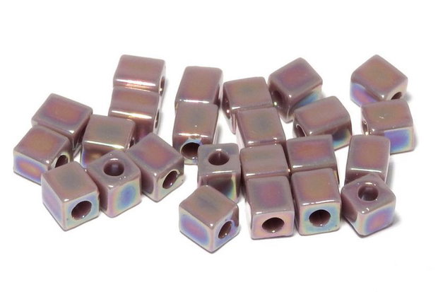 Margele Miyuki Square 4 mm, Opaque Mauve AB-0410R