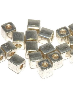 Margele Miyuki Square 4 mm, Galvanized Silver-1051
