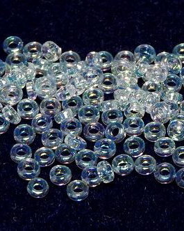 Margele Miyuki Spacer, 2.2x1 mm, Crystal AB-0250