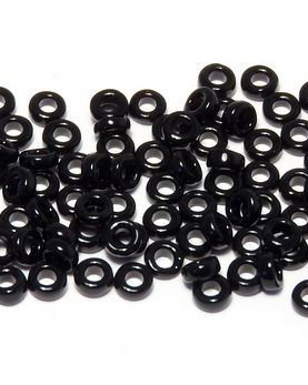 Margele Miyuki Spacer, 2.2x1 mm, Jet-0401
