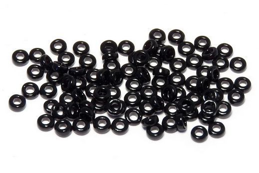 Margele Miyuki Spacer, 2.2x1 mm, Jet-0401