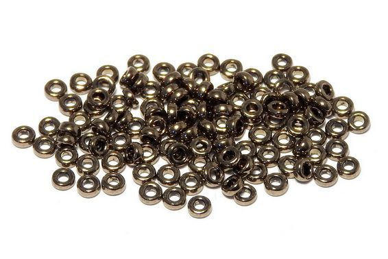 Margele Miyuki Spacer, 2.2x1 mm, Metallic Dk.Bronze-0457