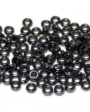 Margele Miyuki Spacer, 2.2x1 mm, Light Gunmetal-0464