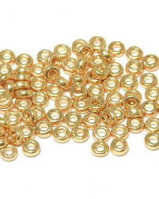 Margele Miyuki Spacer, 2.2x1 mm,  Duracoat Galvanized Gold-4202