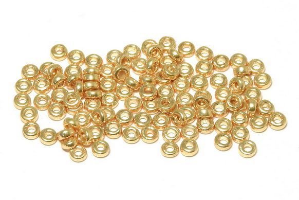 Margele Miyuki Spacer, 2.2x1 mm,  Duracoat Galvanized Gold-4202