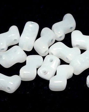 Margele Zorro, 6x5 mm, Alabaster-2010