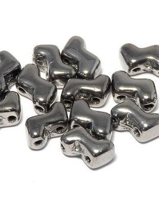 Margele Zorro, 6x5 mm, Jet Full Chrome-27400