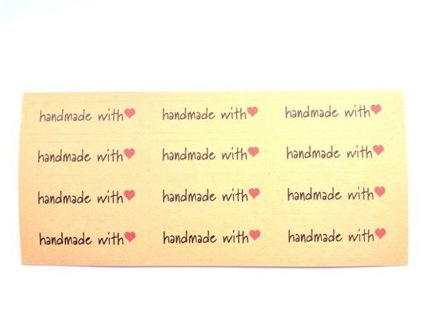 LE13 - (12 buc) etichete "handmade"