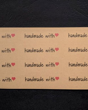 LE13 - (12 buc) etichete "handmade"