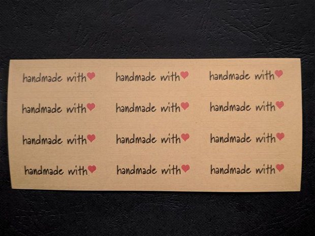LE13 - (12 buc) etichete "handmade"