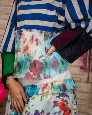 Rochie,dungi,tricot,volane din tull