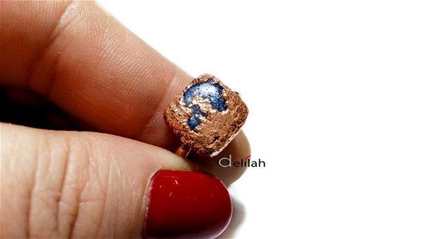 Inel din cupru si lapis lazuli (IN040)