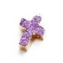 Pandant agat  druzy electroplacat aur - cruce