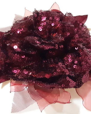 Brosa/Aplicatie pentru rochie/Flori textile