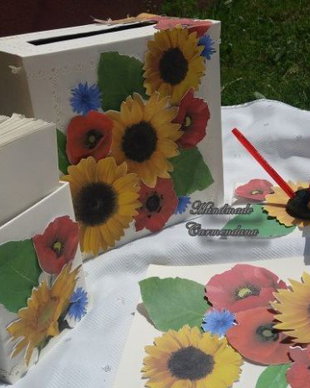 Set papetarie botez tematic floarea soarelui