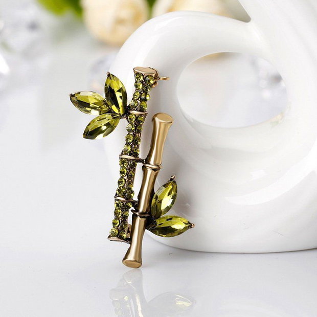 Brosa cristale rhinestone- model bambus
