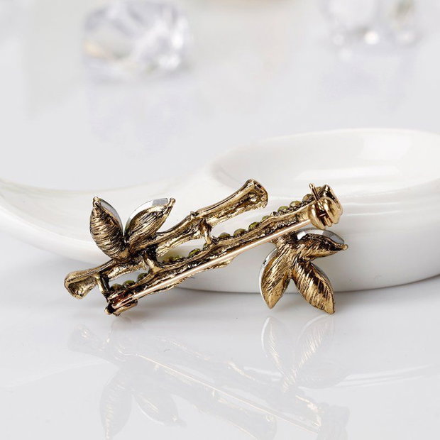 Brosa cristale rhinestone- model bambus