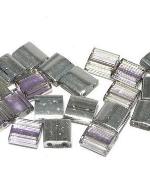 Miyuki Tila Beads, 5x5 mm, Crystal Vitrail Light-4574