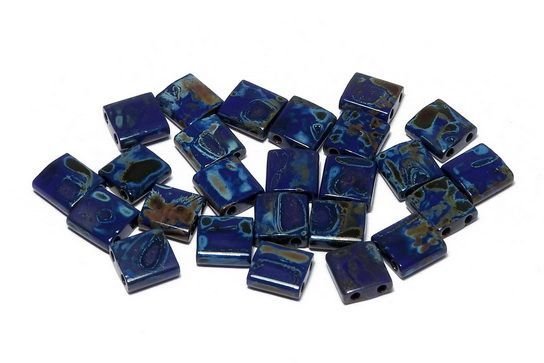 Miyuki Tila Beads, 5x5 mm, Opaque Cobalt-4518