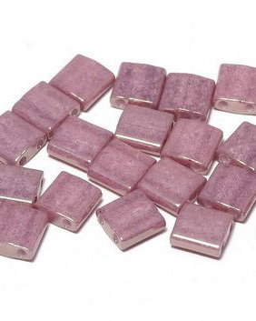 Miyuki Tila Beads, 5x5 mm, Opaque Dk Orchid Luster-1867
