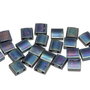 Miyuki Tila Beads, 5x5 mm,  Matted Multi Iris-401FR