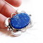 Pandant/link  Lapis Lazuli in rama argintata