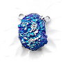 Pandant quartz  solar druzy  electroplacat cu titaniu