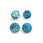 Cabochoane agat titanium druzy electroplacate -4 buc - C66