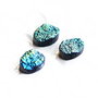 Cabochoane agat titanium druzy electroplacate - 3 buc - C66