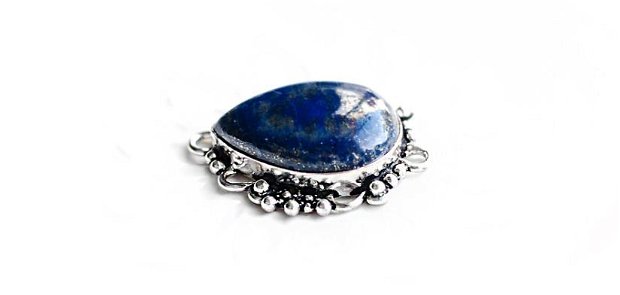 Pandant/link  Lapis Lazuli in rama argintata