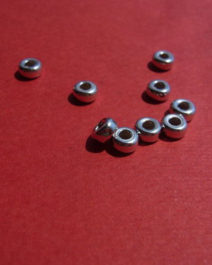 Donnut mare din argint .925 rodiat aprox 2.5x5 mm