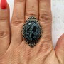Inele vintage obsidian