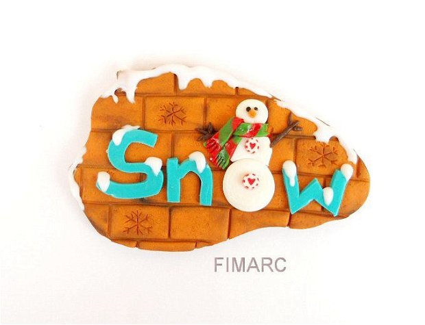 ''Snow'' - decoratiune de iarna:magnet