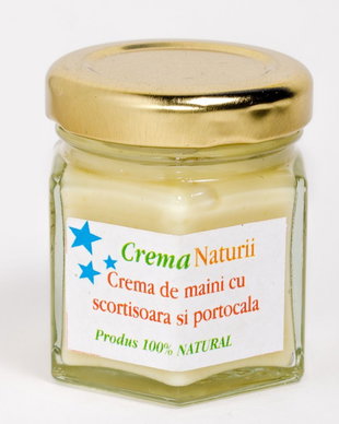Crema de maini reparatoare - cu portocala si scortisoara 100% naturala