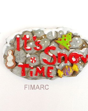 ''It's snow time'' - decoratiune de iarna:magnet