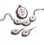 Set cu broderie traditionala romaneasca pe panza taraneasca cod s1000
